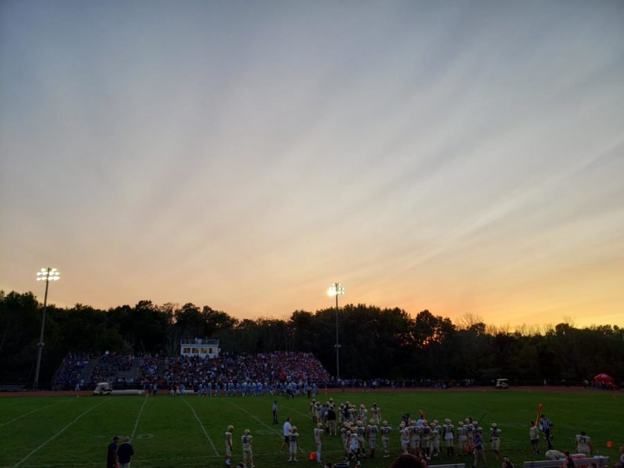 Snapshot of the cross-town rival game between the Freehold Colonials and Township Patriots